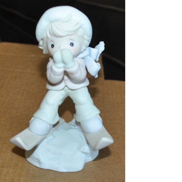 Precious Moments Friend Figurine Skier "So Uplifting 2 Have Friend Like U" - Picture 1 of 4